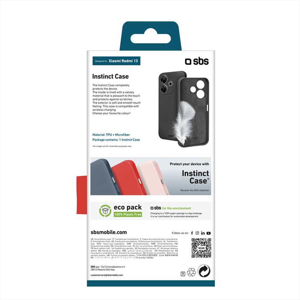"SBS - Cover Instinct Xiaomi Redmi 13 TEINSTXIR13K-Nero"