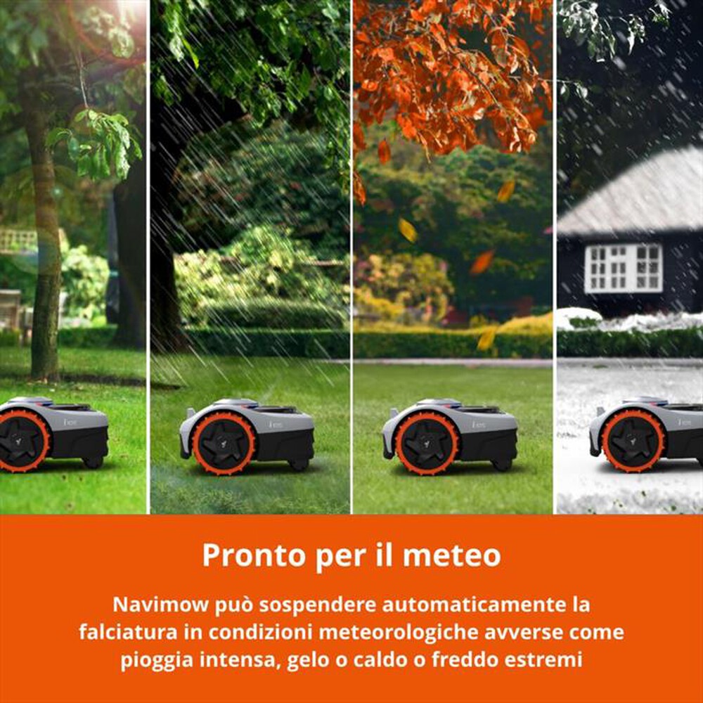 "NAVIMOW by SEGWAY - I105E + MODULO 4G-Grigio / arancione"