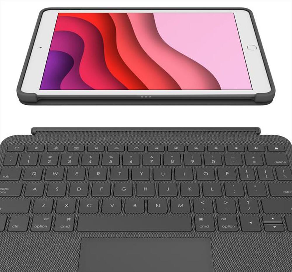 "LOGITECH - Combo Touch iPad 7a gen-Grigio"