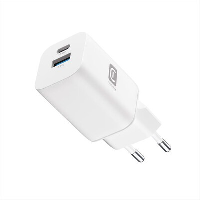 CELLULARLINE - Caricatore Multiporta GaN 65W Dual USB-A + USB-C-Bianco