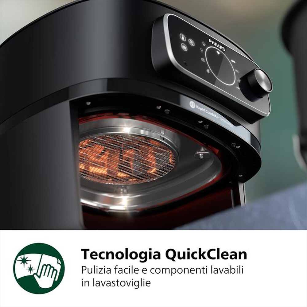 "PHILIPS - FRIGGITRICE AIRFRYER SERIE 7000 DA 8.3L HD9876/90-nero"