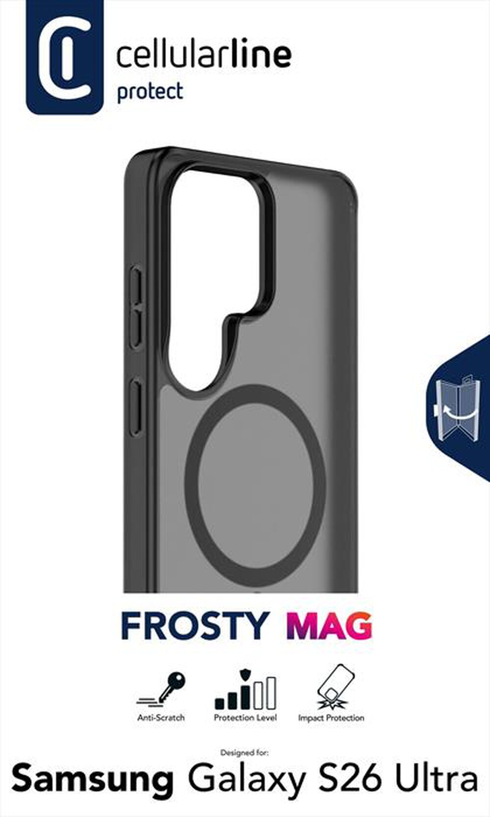 Immagine del prodotto CELLULARLINE - Cover a guscio FROSTY MAG per Galaxy S26 Ultra-Trasparente