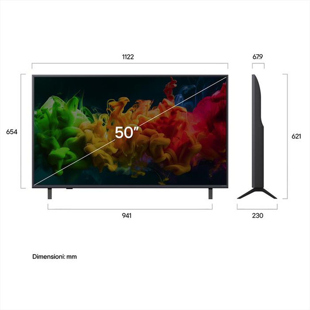 Immagine del prodotto LG - QNED EVO AI MINILED QNED80B 50QNED80B6B-Charcoal Black