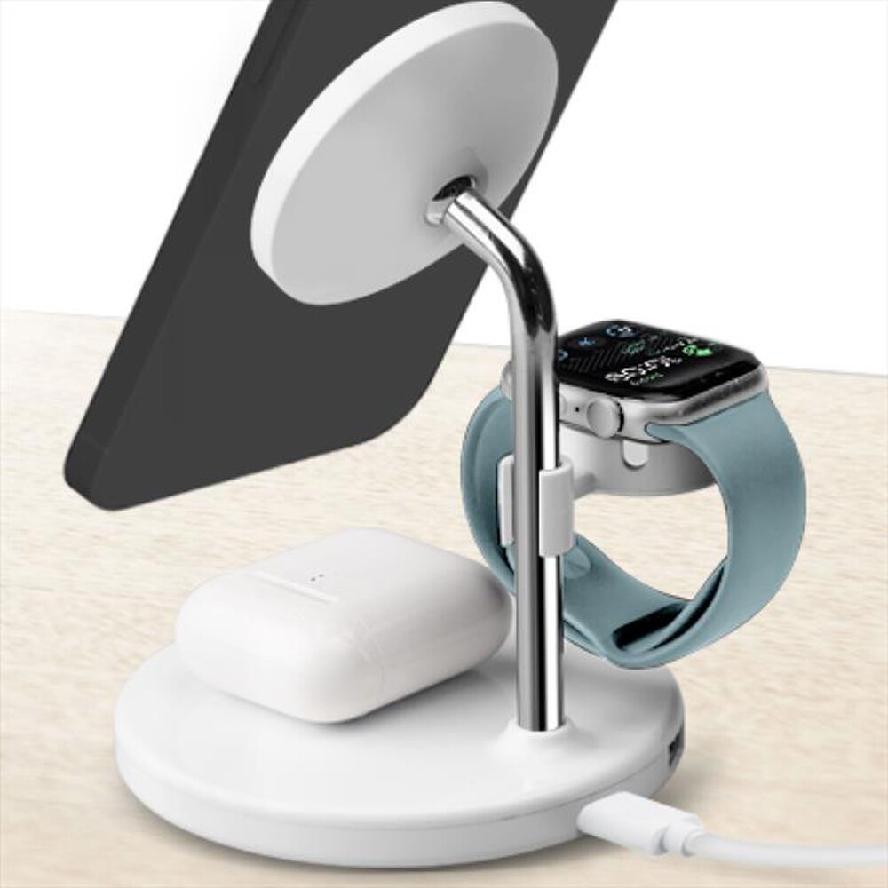 "SBS - Vertical wireless base Magsafe TEWIRMAG3IN1-Bianco"