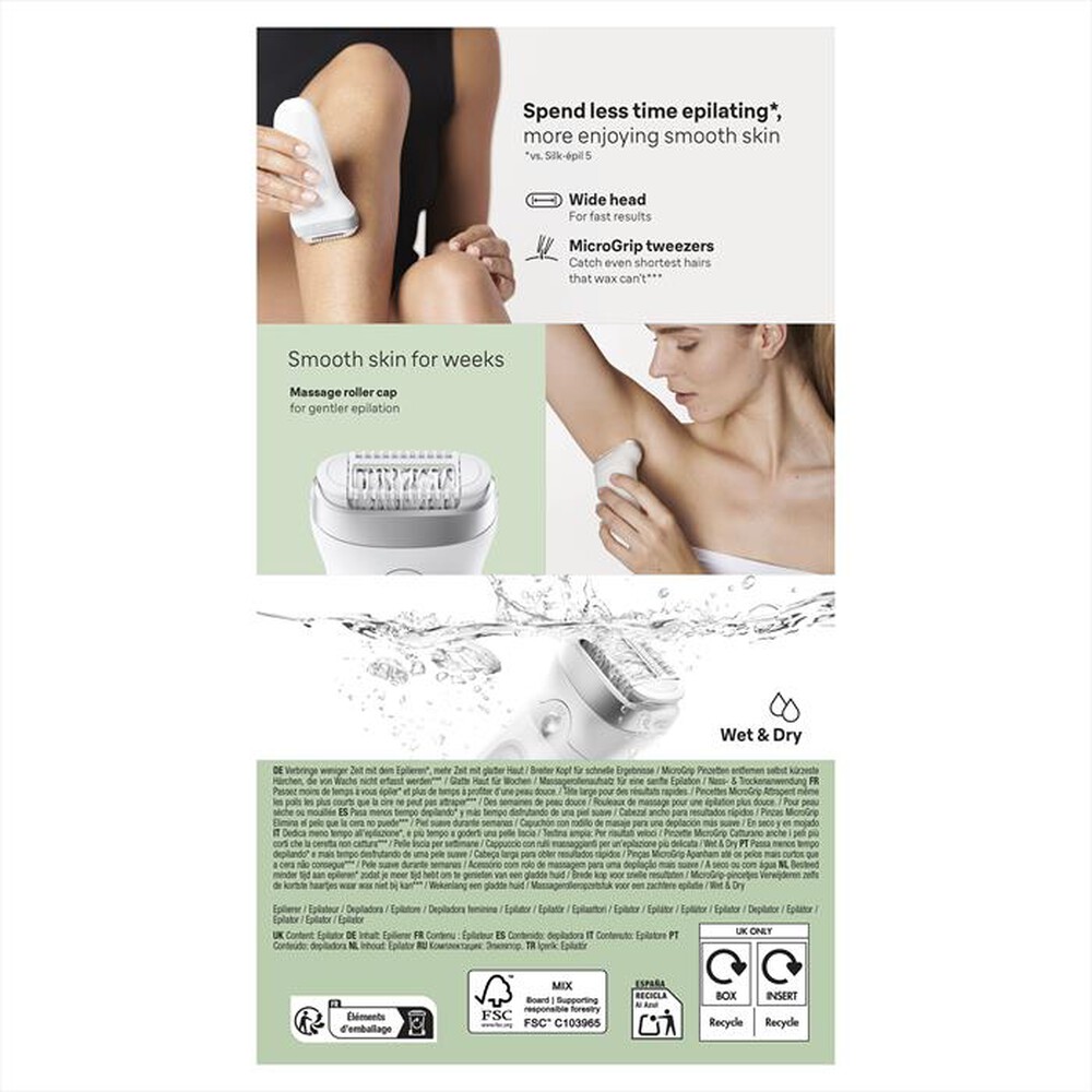 Immagine del prodotto BRAUN - Epilatore Wet & Dry LEGEPIL SE7-000 BOX MN-ARGENTO