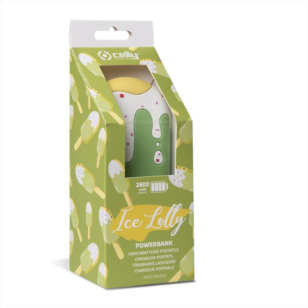 "CELLY - PBICE2600GN-PB 2600 FOOD ICE LOLLY-Verde/Plastica"