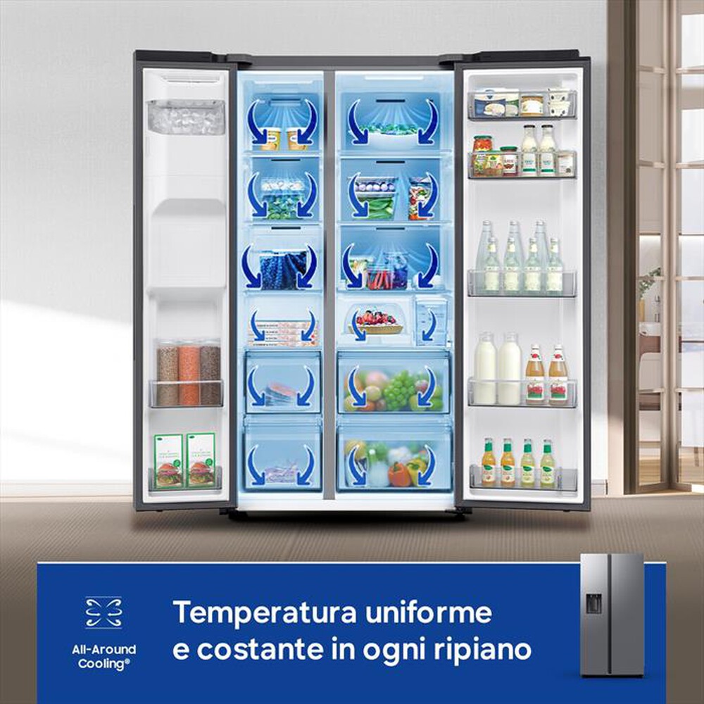 Immagine del prodotto SAMSUNG - Frigorifero side by side RS70F65KETEF Classe E-Inox