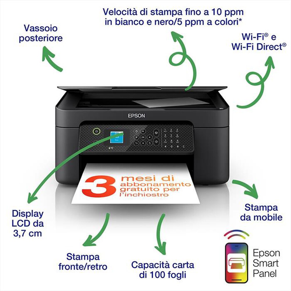 "EPSON - Multifunzione WORKFORCE WF-2910DWF"