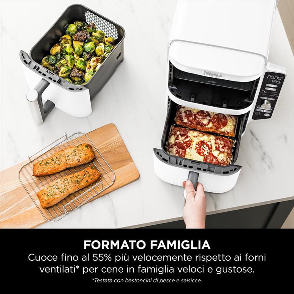 "NINJA - FRIGGITRICE ARIA DOUBLESTACK 9,5 L SL400EUWH-Bianco"