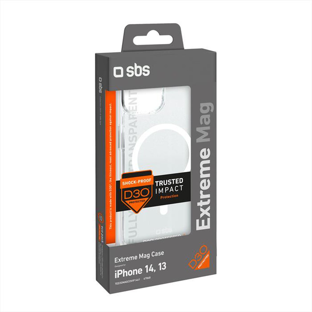 "SBS - Cover Magsafe D3O TED3OMAGCOVIP1461 iPhone 14/13-Trasparente"