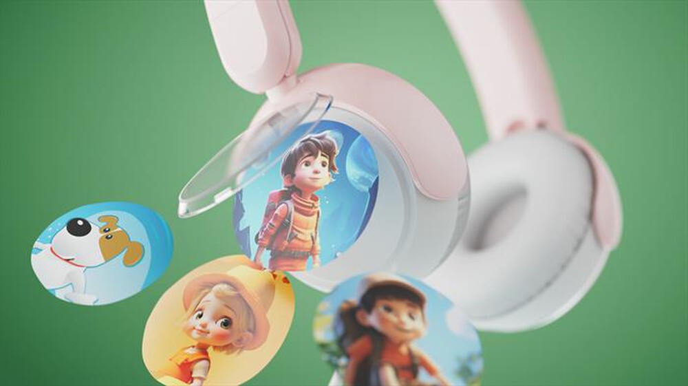 Immagine del prodotto PHILIPS - Cuffie on-ear cablate per bambini TAK2000PK/00-Pink