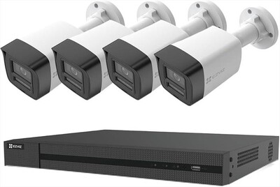 EZVIZ - Kit di videosorveglianza PACK NVR X5K + H3K 4K POE-Bianco/Nero