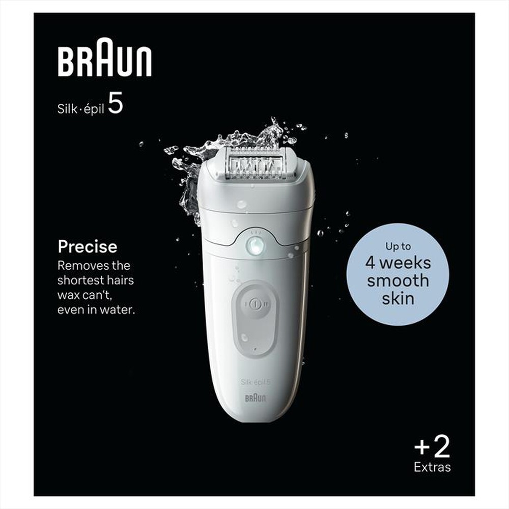 "BRAUN - Epilatore SILK-ÉPIL 5 5-011-BIANCO/GRIGIO"