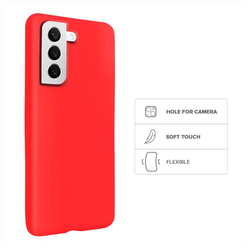 "SBS - Cover Rainbow TERBWSAS22RED per Samsung S22-Rosso"