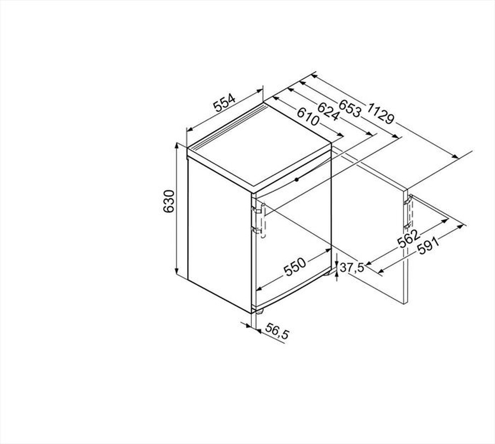 "LIEBHERR - Frigorifero tavolo TX 1021-22 Classe F 102lt"