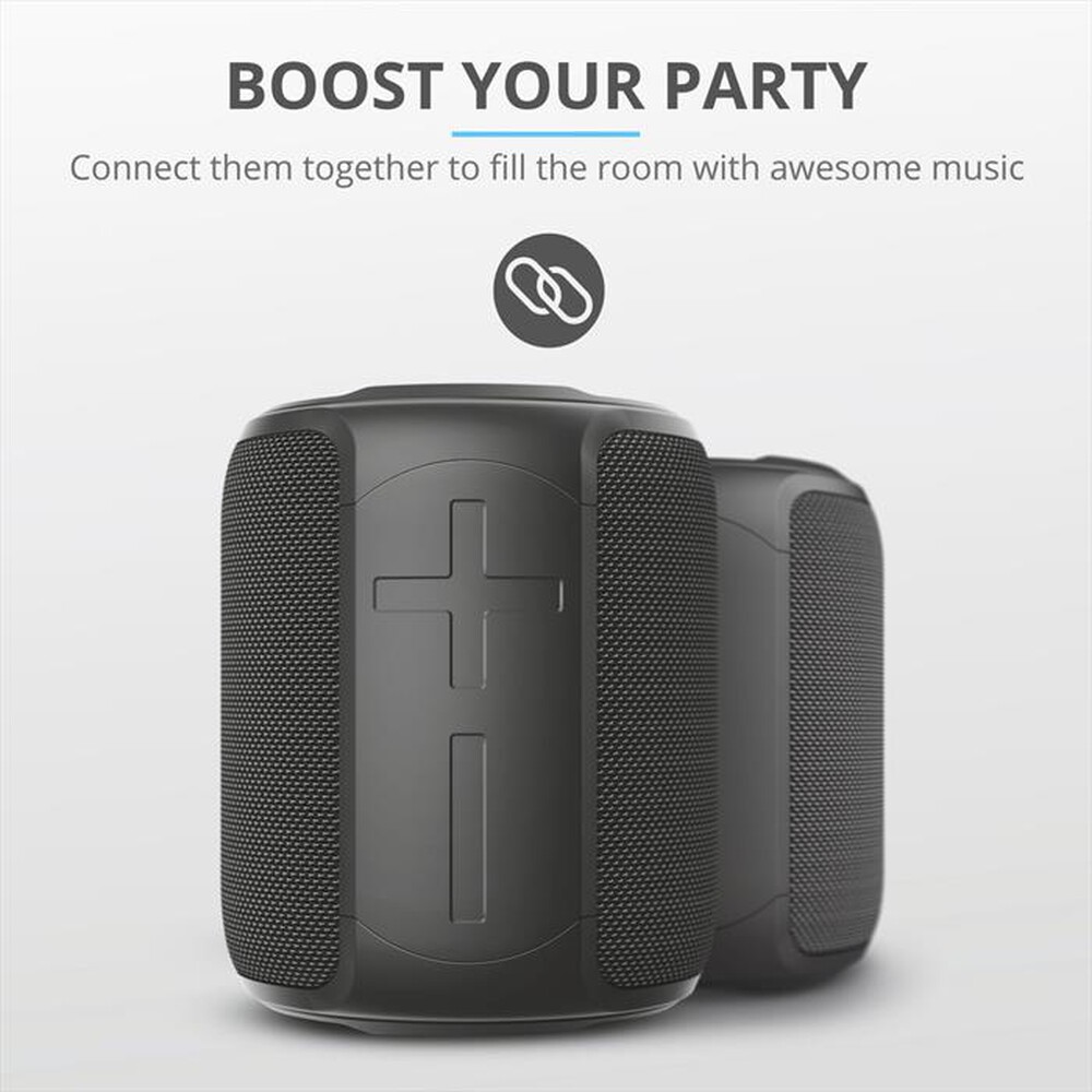 "TRUST - CARO COMPACT BLUETOOTH SPEAKER-Black"