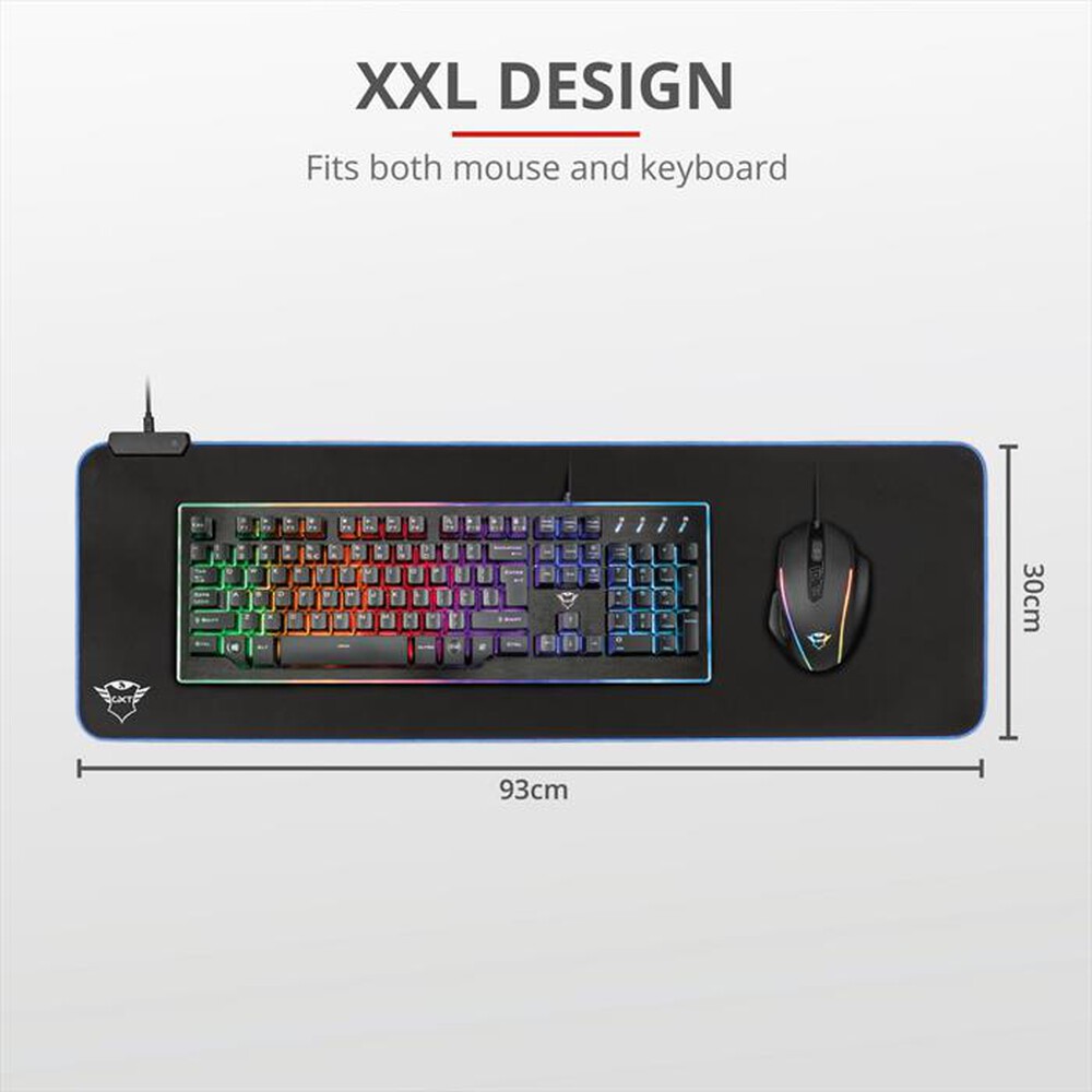 "TRUST - GXT764 GLIDE-FLEX RGB XXL MOUSEPAD-Black RGB"