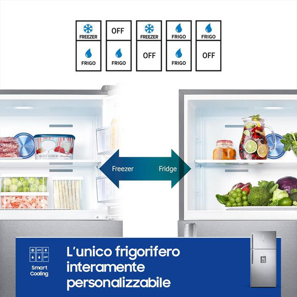 "SAMSUNG - Frigorifero 2 porte RT62K711RSL/ES Classe E 620 lt-INOX"