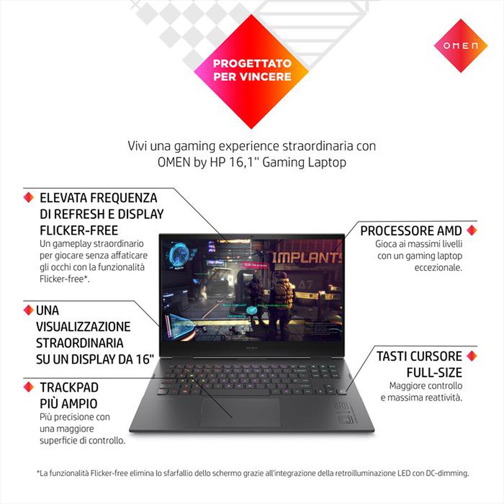 "HP - Notebook OMEN 16-C0034NL-Mica Silver"
