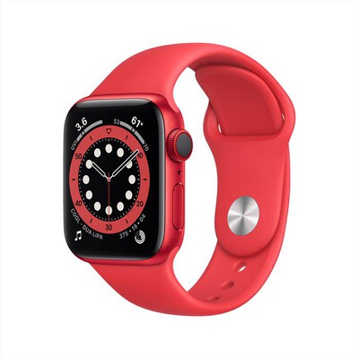 APPLE - Apple Watch Series 6 GPS+Cellular 40mm Allum Rosso-Cinturino Sport Rosso