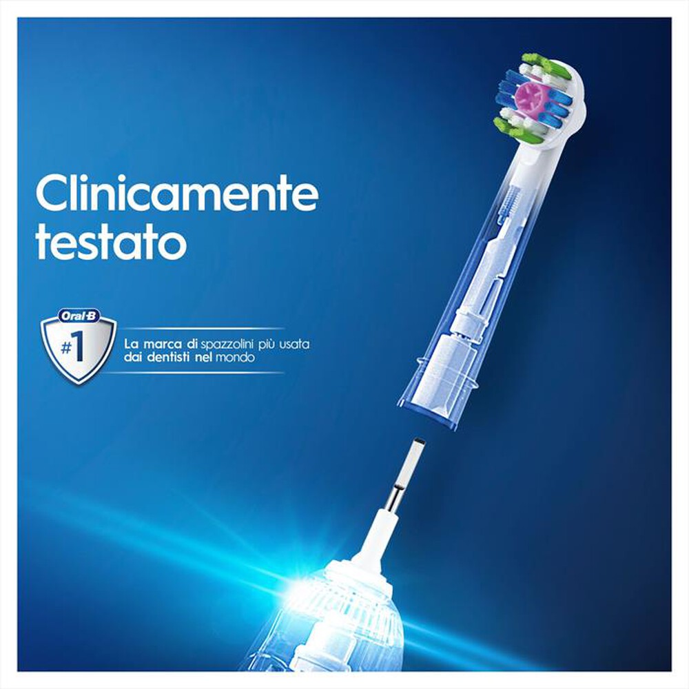"ORAL-B - Testine di ricambio 3DWHITE, confezione da 3 Pezzi-Bianco"