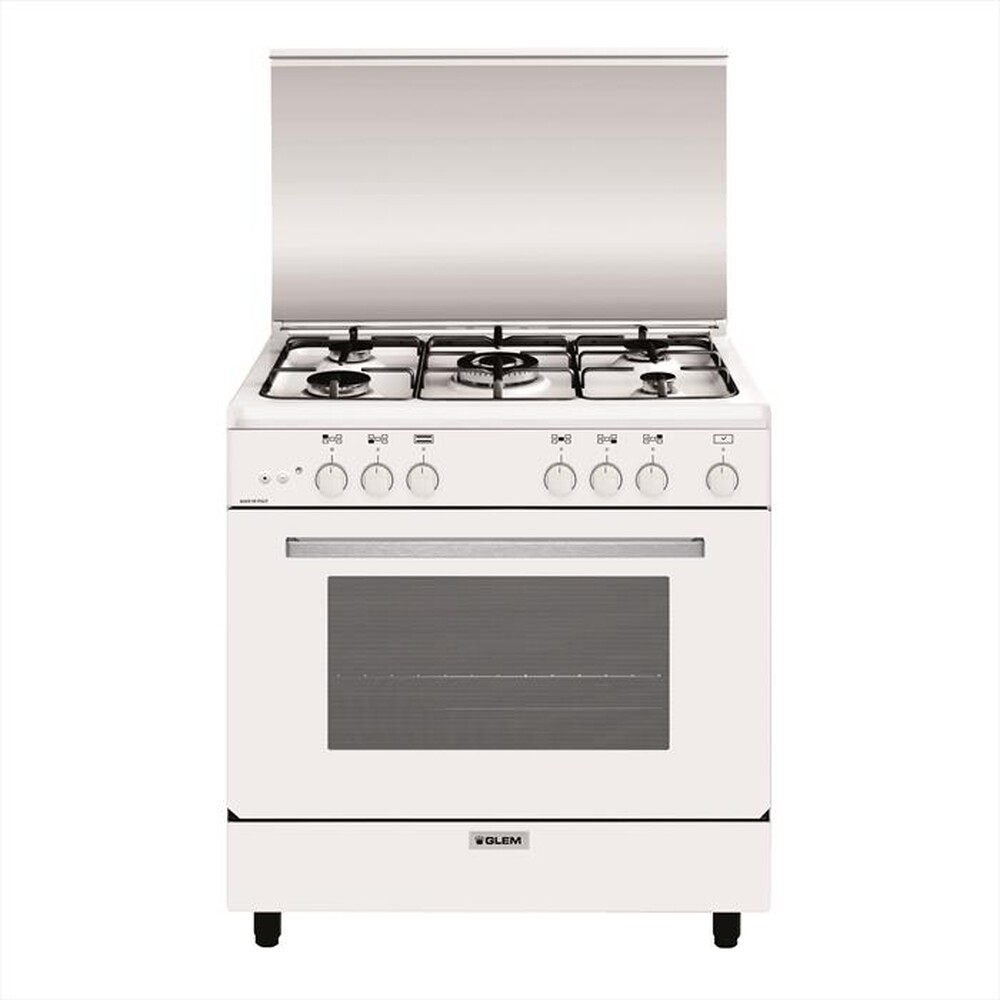 "GLEM GAS - Cucina a gas A855GX Classe A-Bianco"