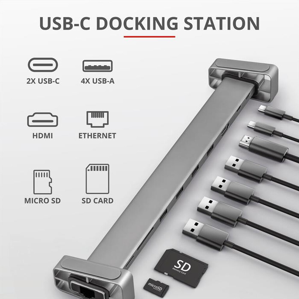 "TRUST - DALYX 10-IN-1 USB-C DOCK-Grey"