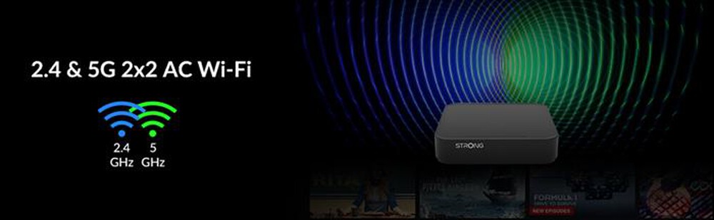 "STRONG - ADNROID TV BOX 9.0 NETFLIX COMANDI VOCALI LEAP-S3-nero"
