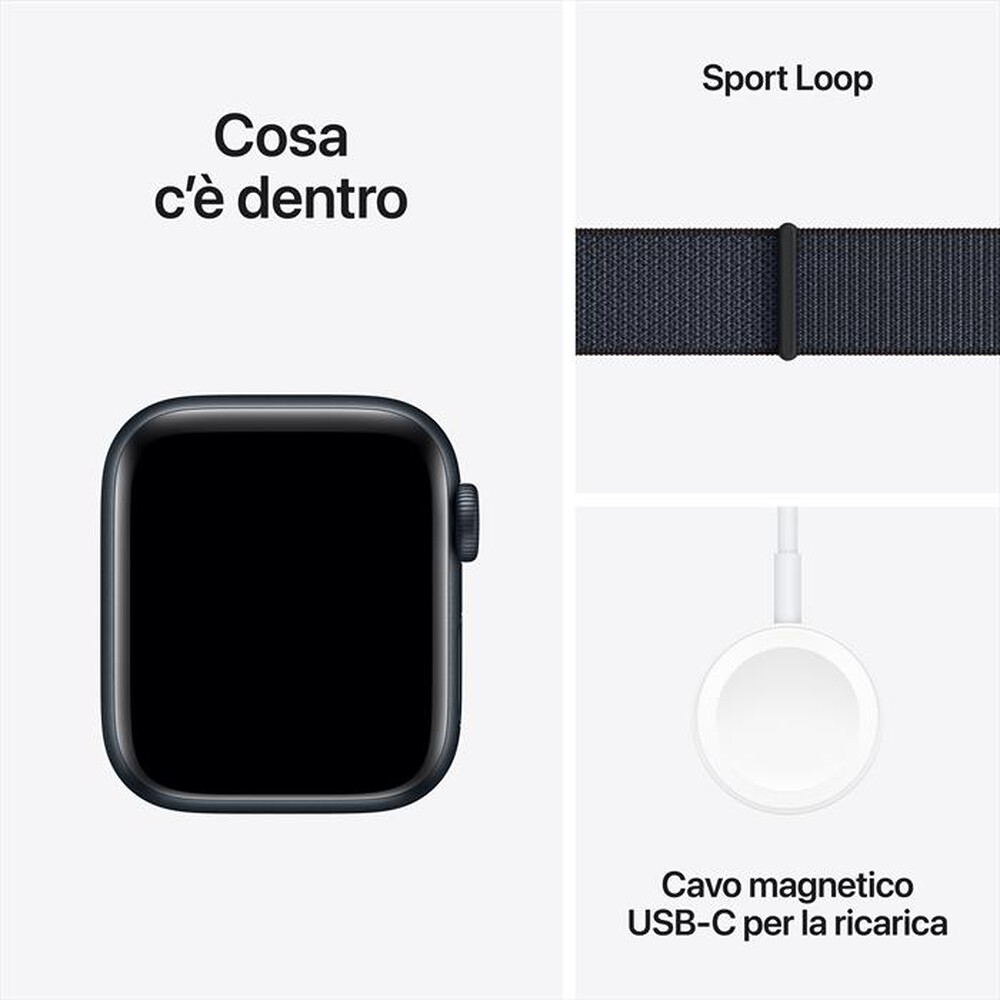 "APPLE - Watch SE GPS 40mm Cassa Alluminio-Midnight - Sport Loop Ink"