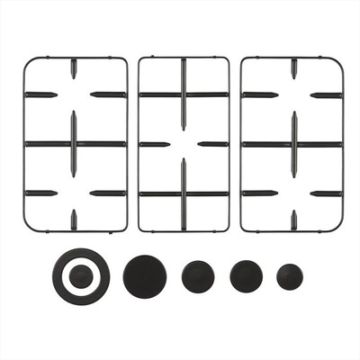 GLEM GAS - GRP1485 Kit 3 griglie per cucine Alpha e Unica-NERO MAT,  GLEM GAS - GRP1485 Kit 3 griglie per cucine Alpha e Unica-NERO MAT