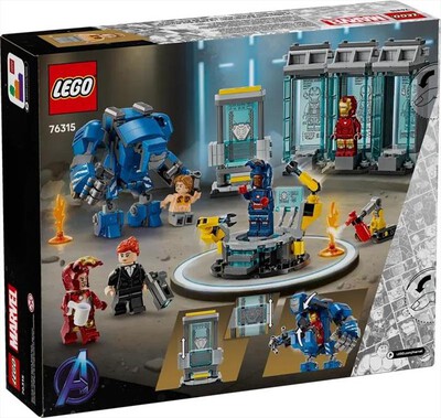 LEGO - MARVEL Laboratorio di Iron Man:Sala Armature-76315-Multicolore