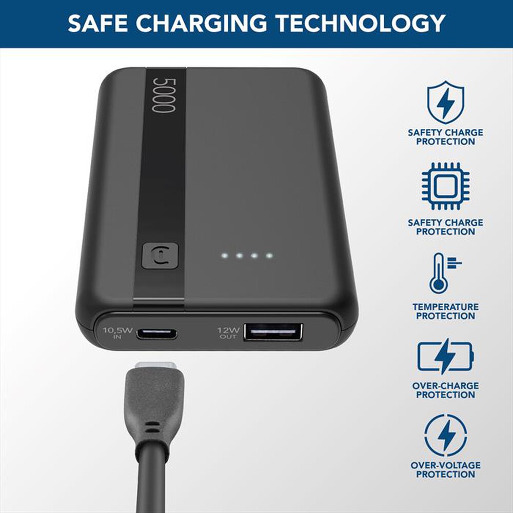 Immagine del prodotto CELLULARLINE - Powerbank PBENTRY5000K-Nero
