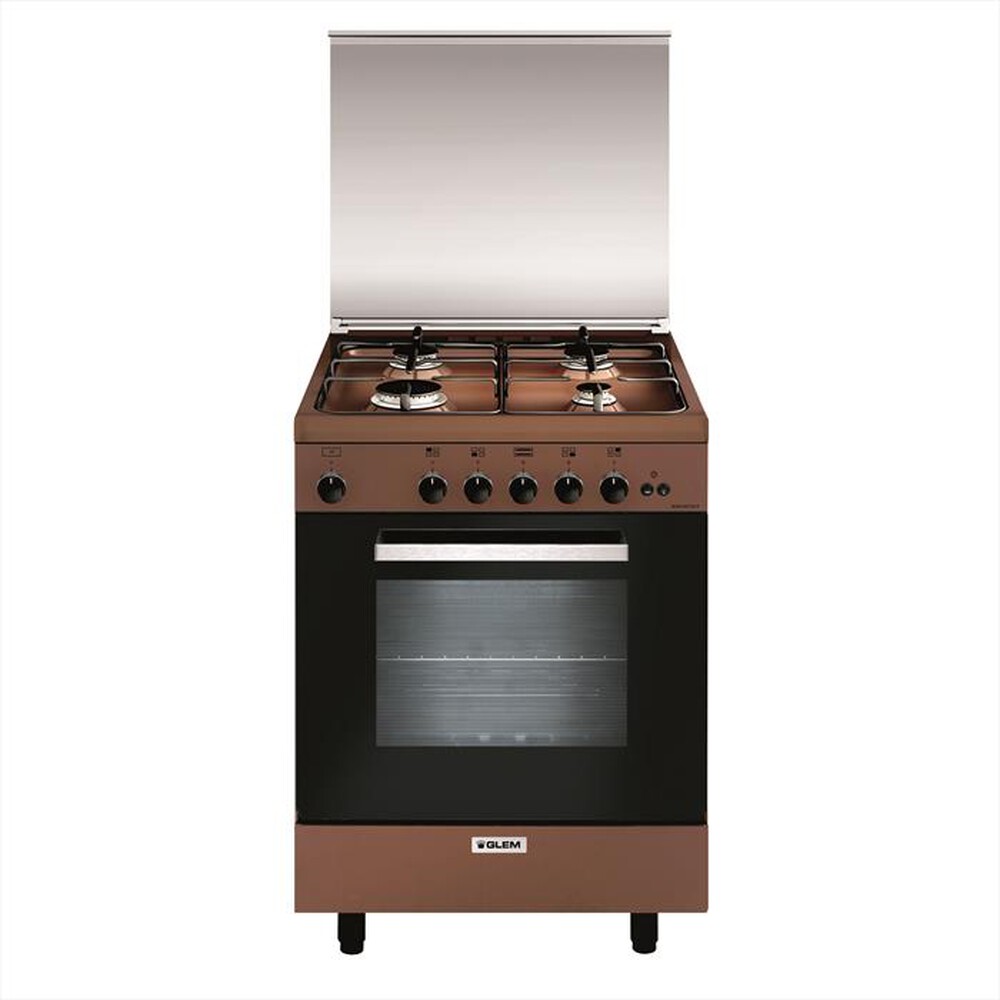 "GLEM GAS - Cucina a gas A664GC Classe A-Marrone"