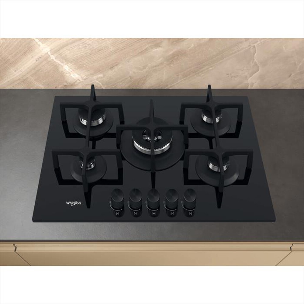 Immagine del prodotto WHIRLPOOL - Piano cottura a gas ELEMENTS GOA 7523/NB1 73 cm-Nero