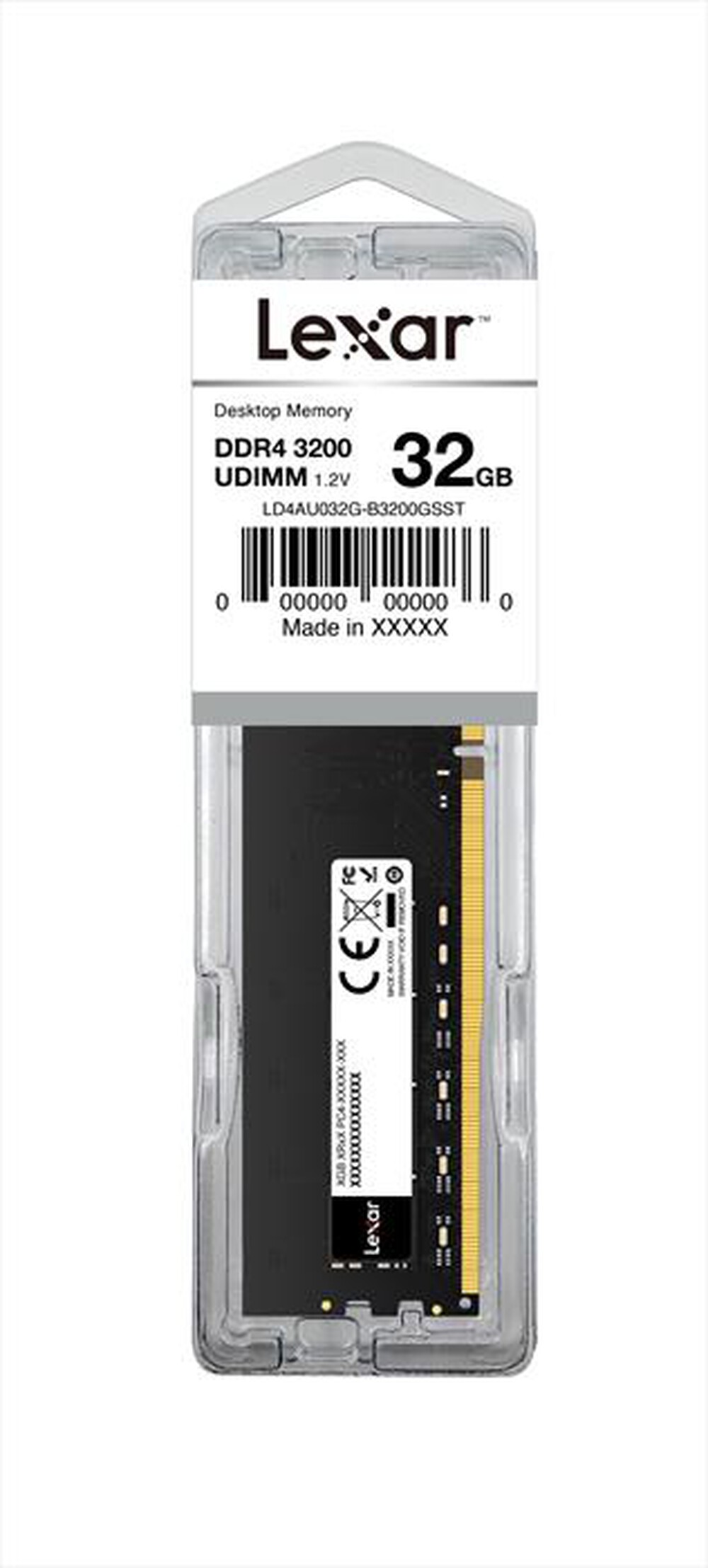 "LEXAR - 32GB DDR4 288 PIN-Black"