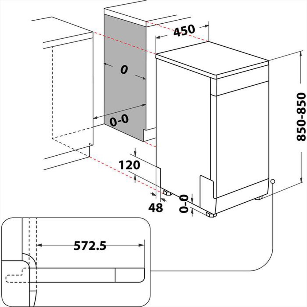 Immagine del prodotto WHIRLPOOL - WH4FD11CS7A0X LAVASTOVIGLIE FS 45 CM CLASSE D-Inox