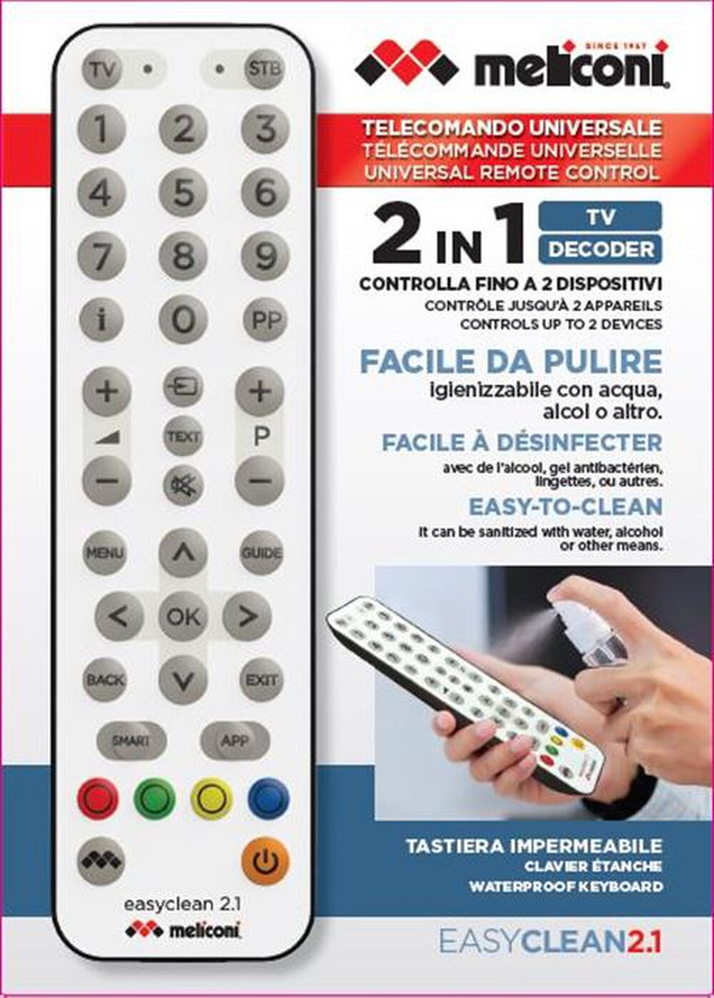 "MELICONI - EASYCLEAN 2.1-Tastiera a membrana bianca su"