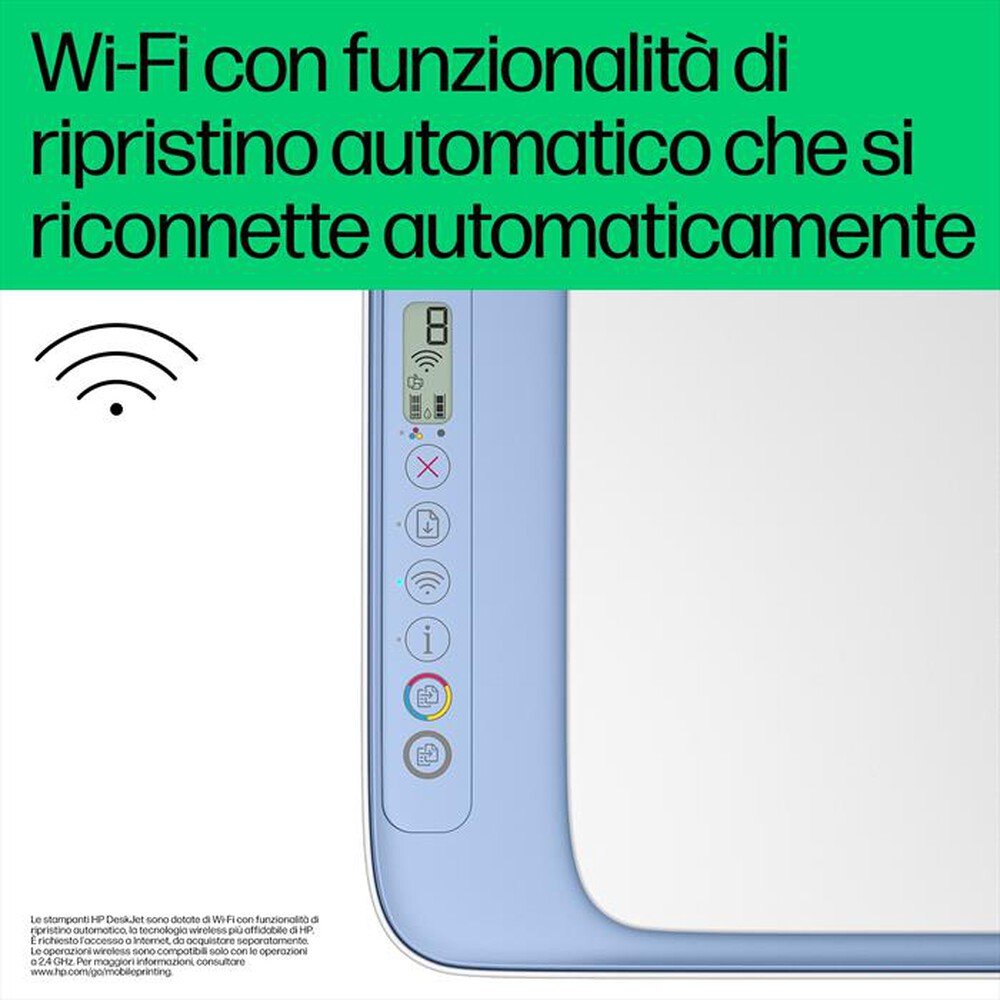 Immagine del prodotto HP - Stampante DESKJET 2822E 3 MESI DI INCHIOSTRO HP+-Blue Breeze