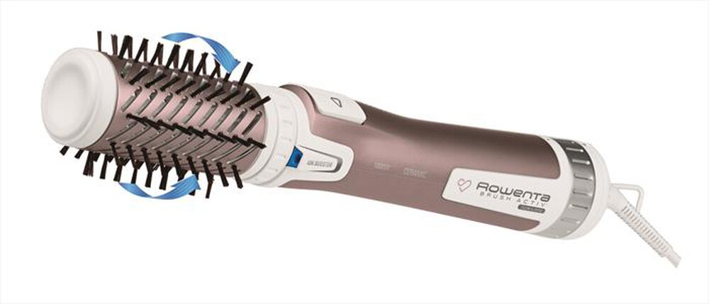 "ROWENTA - CF9540 Brush Activ Premium Care Spazzola Rotante-Metallo rosa cannella e bianco"