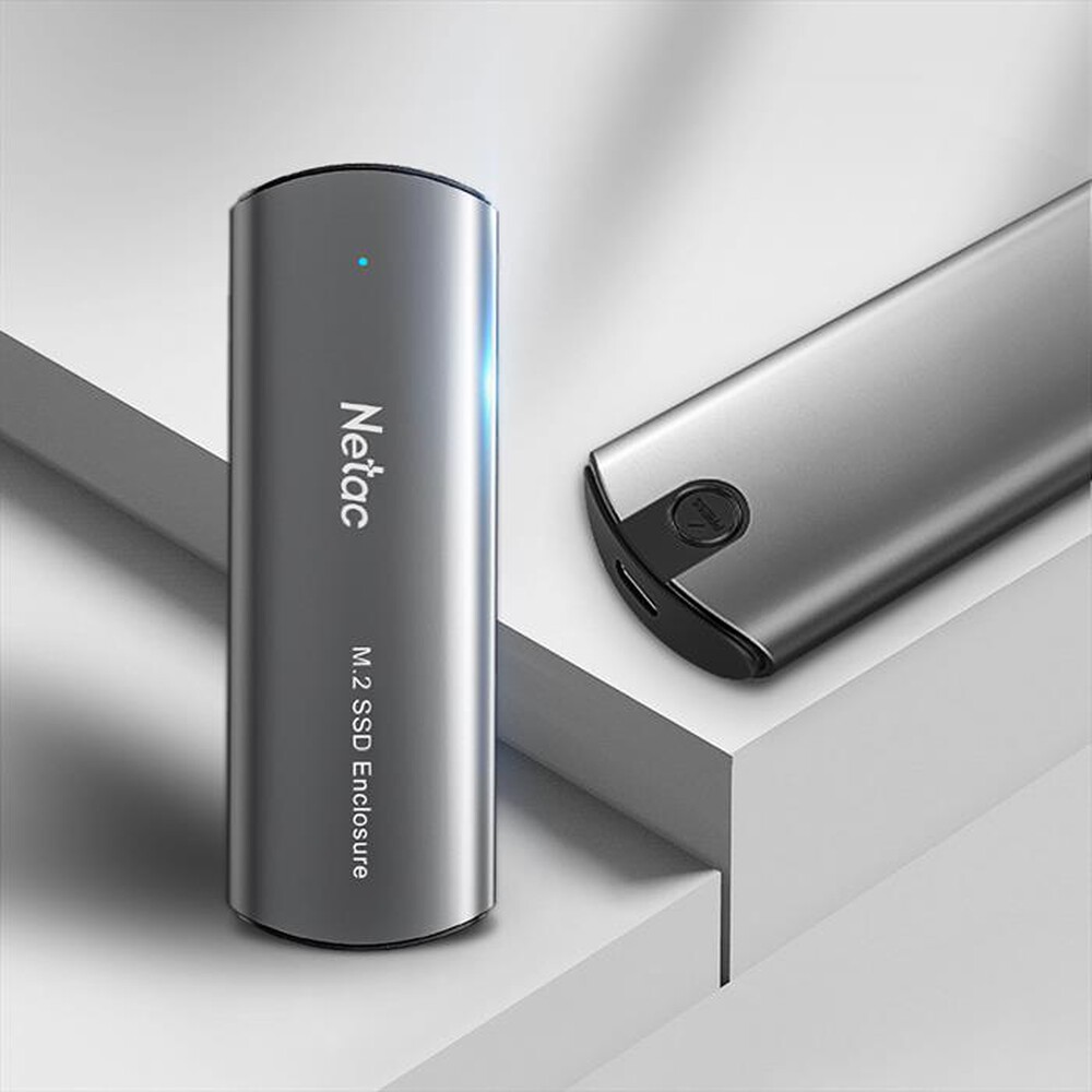 "NETAC - CABINET ENCLOSURE ALLUM. PER M.2 NVME/SATA-USB C-C-ALUMINIO"