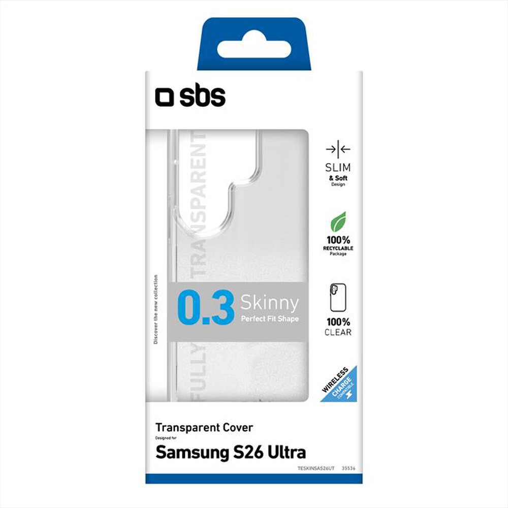 Immagine del prodotto SBS - Cover Skinny per Samsung S26 Ultra-Trasparente