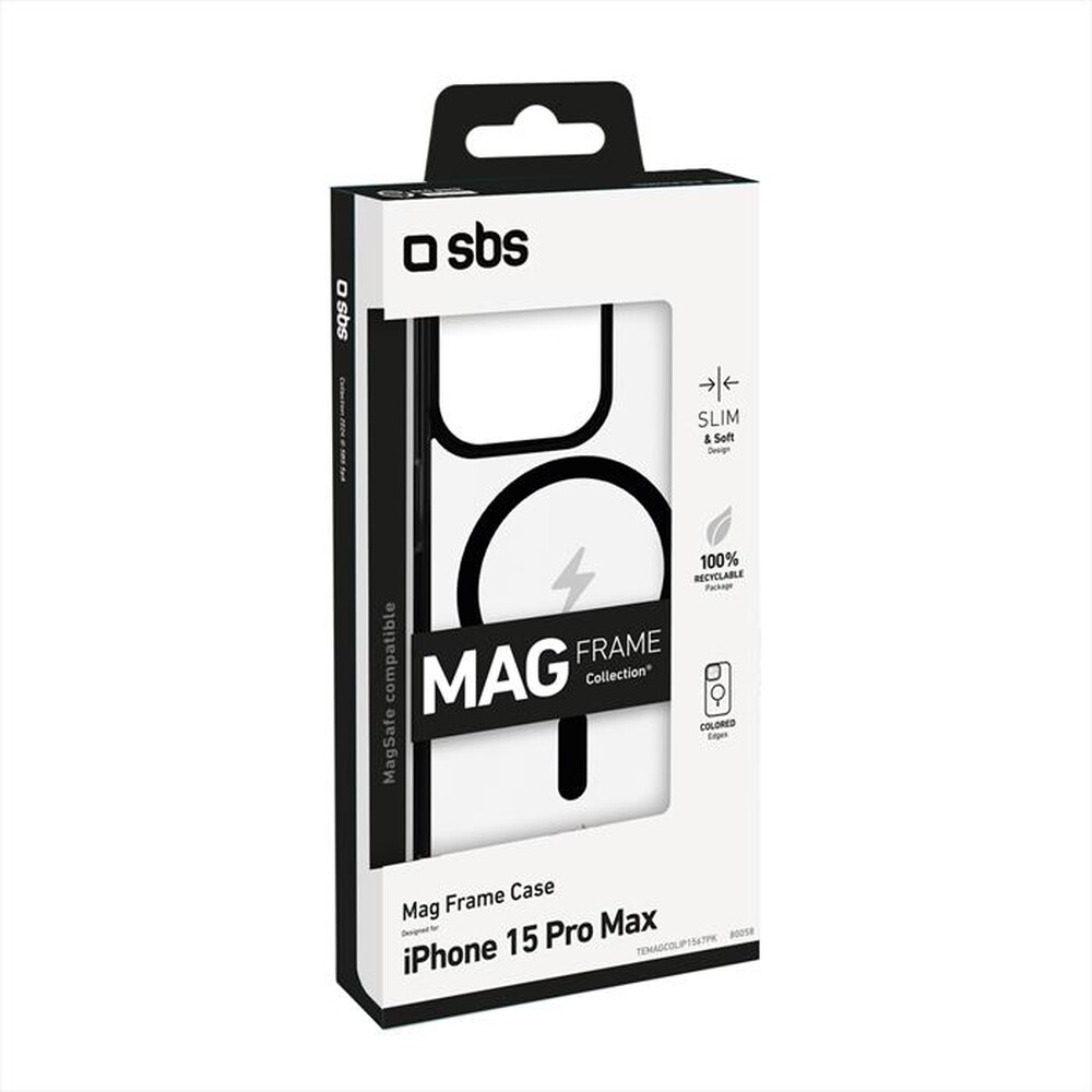 "SBS - Cover Mag TEMAGCOLIP1567PK iPhone 15 Pro Max-Nero"