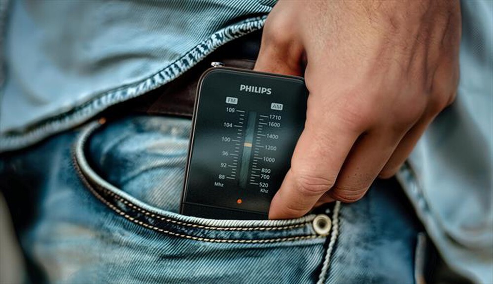 "PHILIPS - Portable FM/MW radio TAR1509/00-Black"