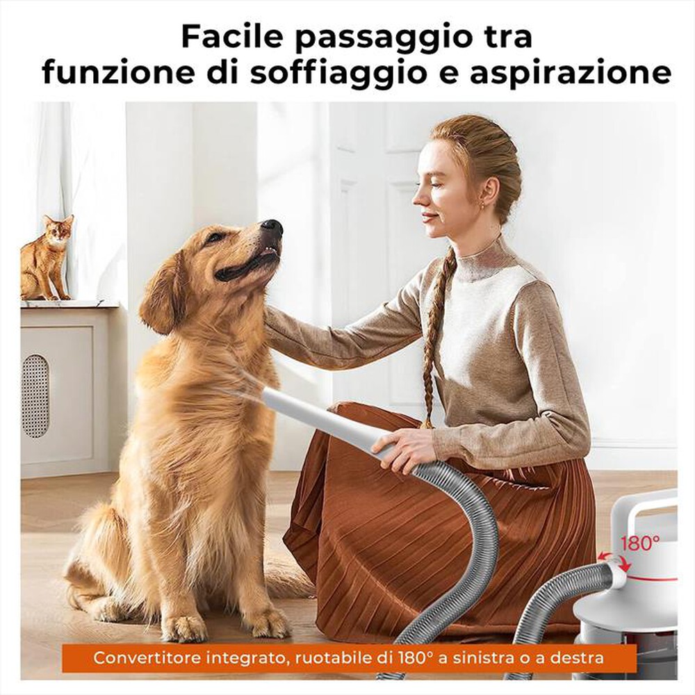 Immagine del prodotto CAREPET - Aspiratore e asciugatore PPET GROOMER 6-IN-1-BIANCO