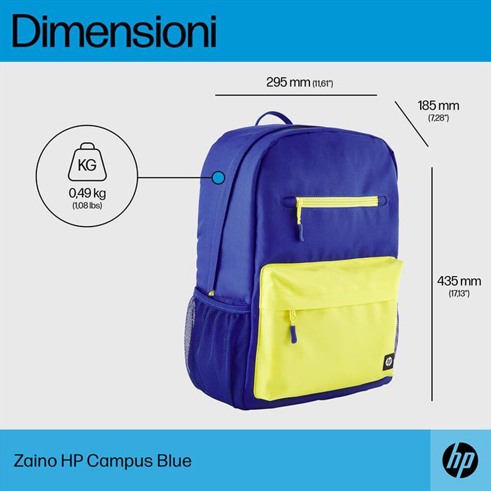 "HP - ZAINO CAMPUS 15,6\"-Blu, lime"