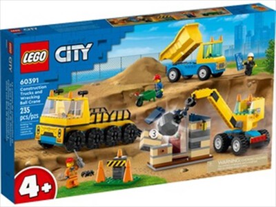 LEGO - CITY Camion da cantiere e gru - 60391-Multicolore