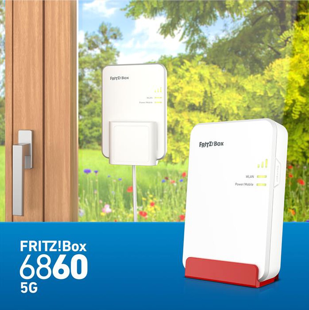 "FRITZ! - Modem BOX 6860 5G-bianco/rosso"