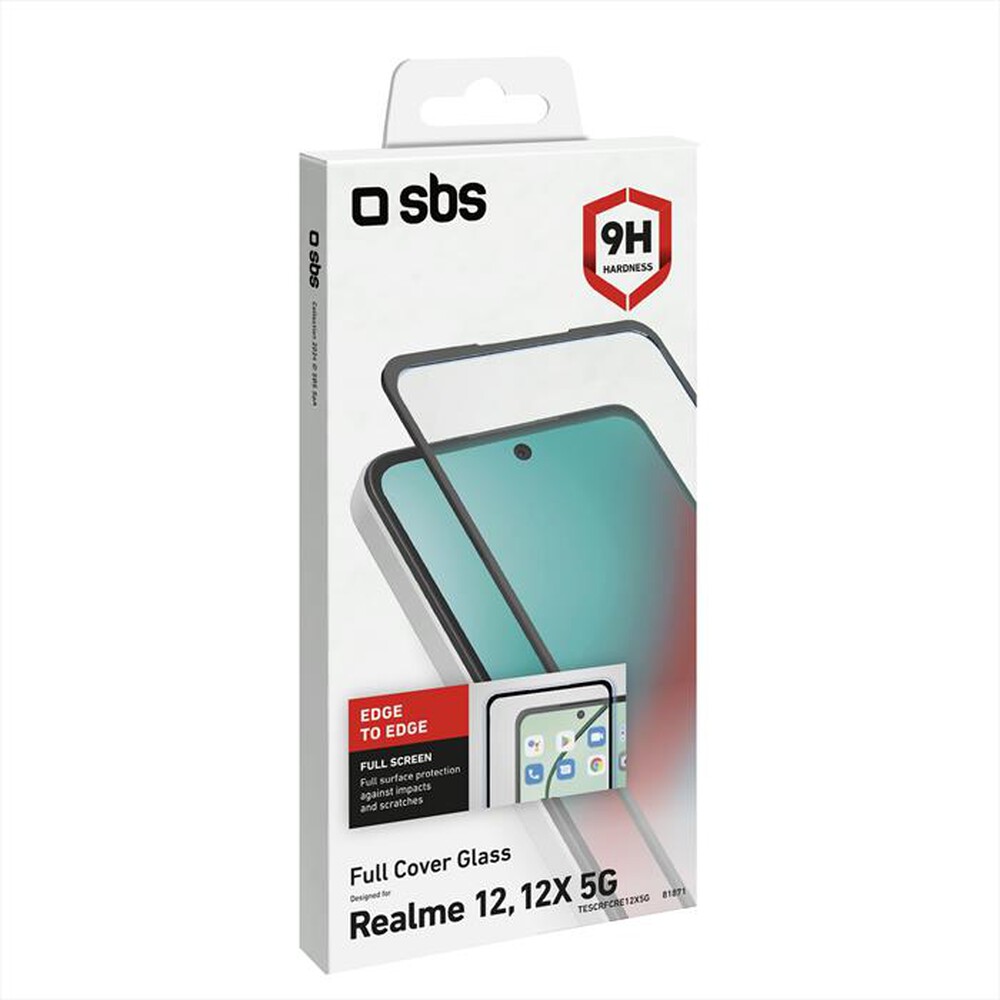 "SBS - Screen protector TESCRFCRE12X5G per Realme 12X 5G-Nero"