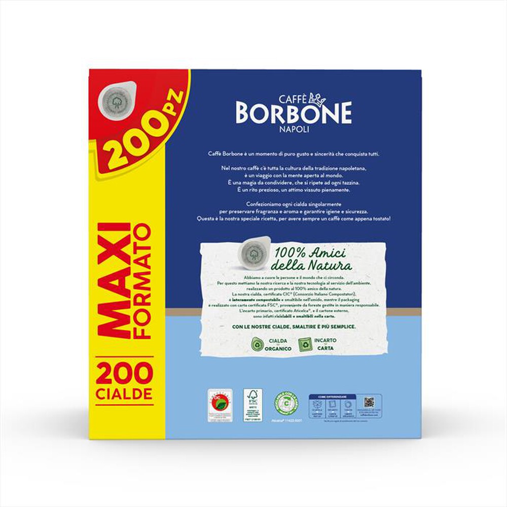 Immagine del prodotto CAFFE BORBONE - Cialde miscela Nobile 44BBLUNOBILE 200 pezzi
