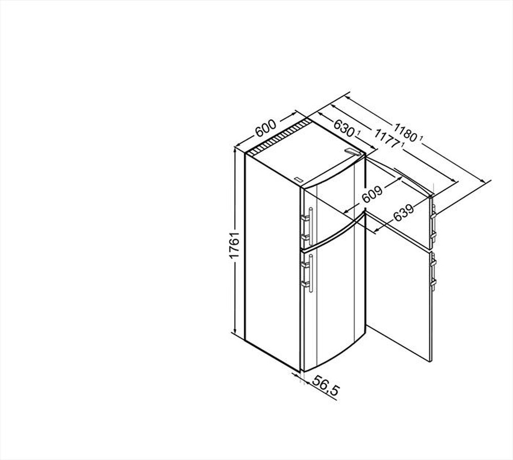 "LIEBHERR - Frigorifero 2 porte CTNESF 3223-22 Classe F 299lt"